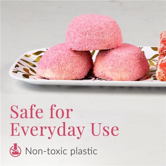 Disposable Gold Serving Trays 3 Pack - Elegant Plastic Trays for Serving Food - Picture 5 of 7